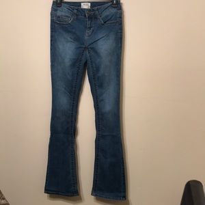 Boot fit skinny blue jeans